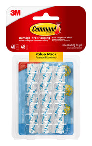  Clear Decorating Clips Value Pack, 40 Clips, 48 Strips