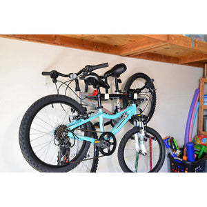 Wall-Mounted 2-Bicycle Folding Storage Bike Rack