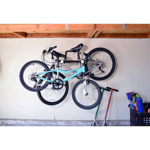 Wall-Mounted 2-Bicycle Folding Storage Bike Rack