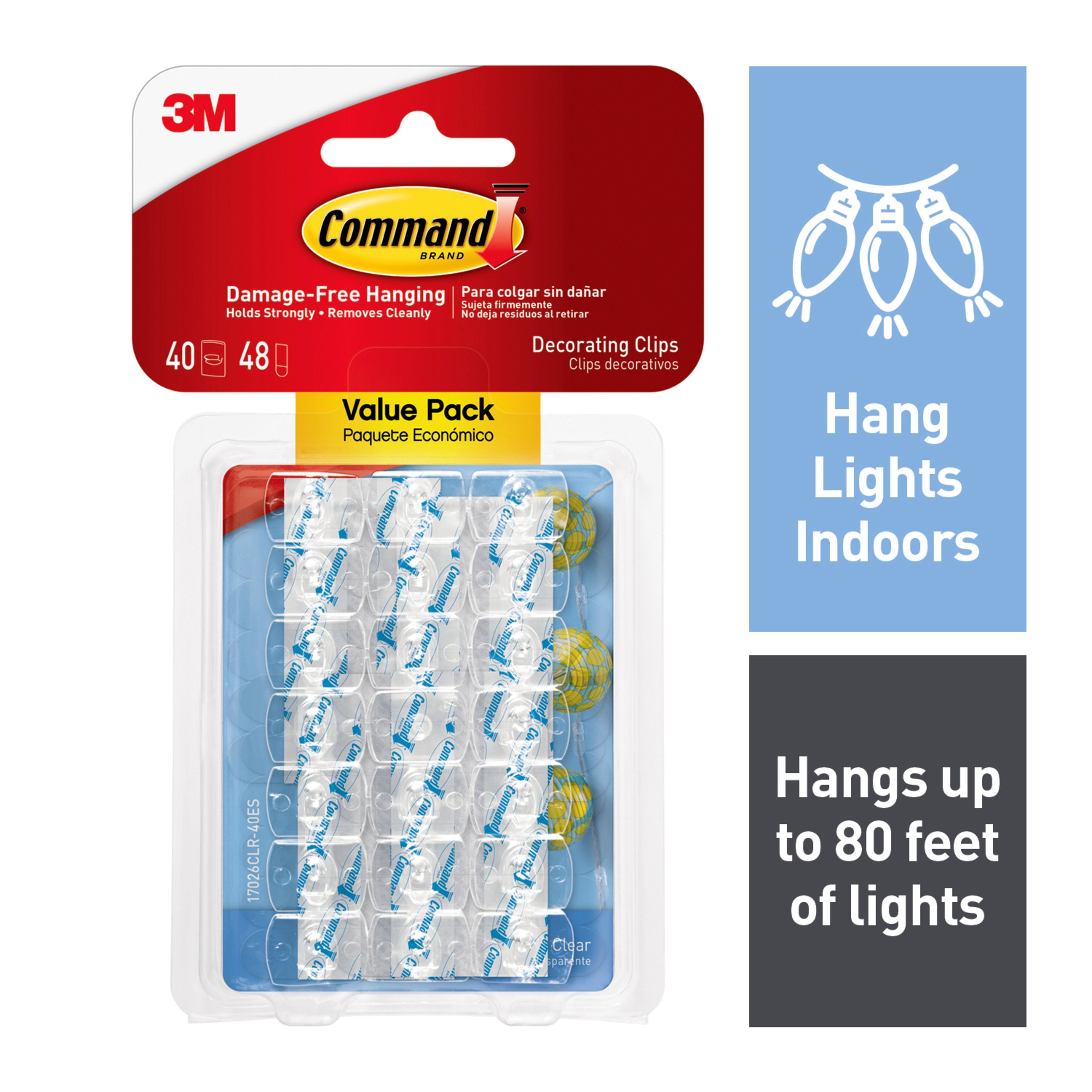  Clear Decorating Clips Value Pack, 40 Clips, 48 Strips