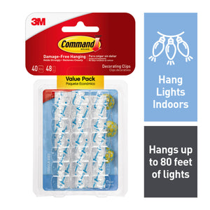  Clear Decorating Clips Value Pack, 40 Clips, 48 Strips
